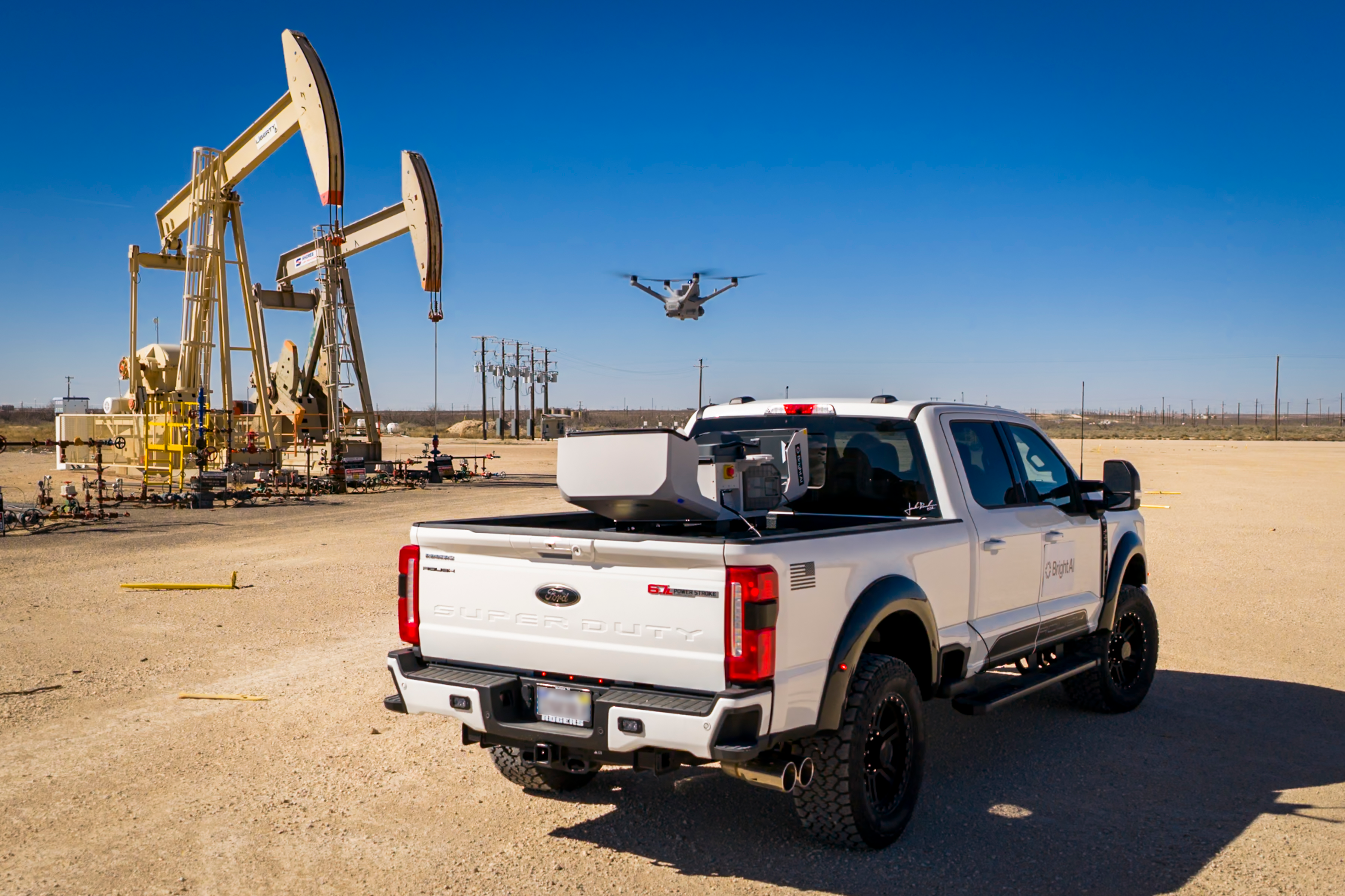 Drone Oil Gas blurred